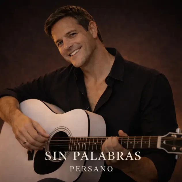 Dirk Persch with white guitar — Sin Palabras